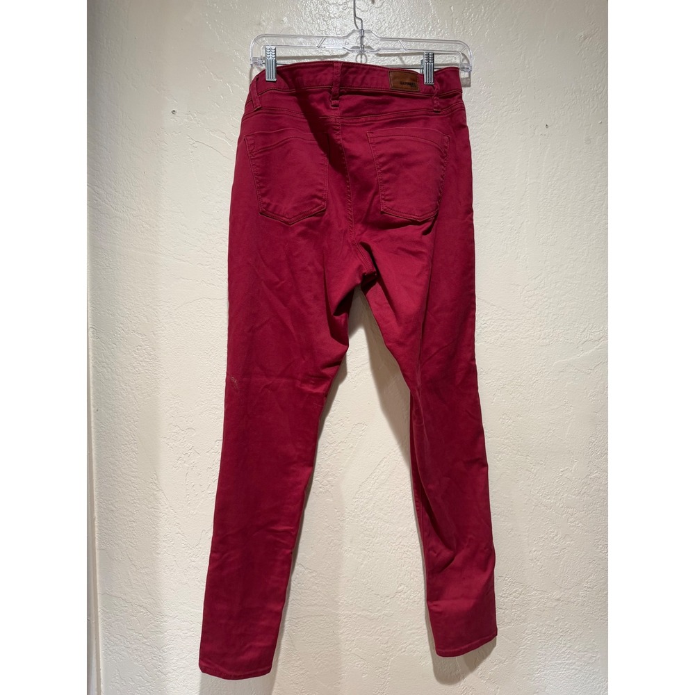 Express Womens Size 12 Red Skinny Leg Stretch Pants Mid Rise Five Pocket Berry